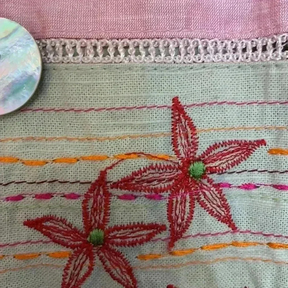 Parsley & sage cotton/silk embellished and embroidered light weight jacket - Picture 7 of 10